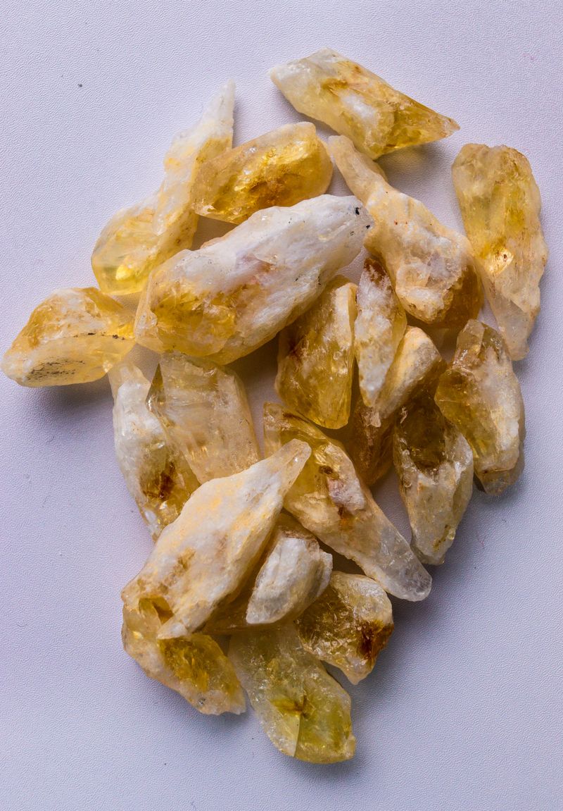 Golden vermiculite mineral crystals